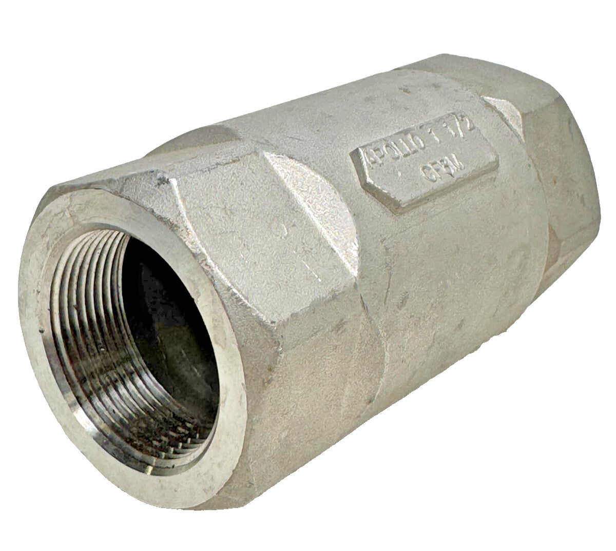 Apollo 62-107-01 1-1/2" Stainless Steel Ball-Cone In-Line Check Valve (62-100)