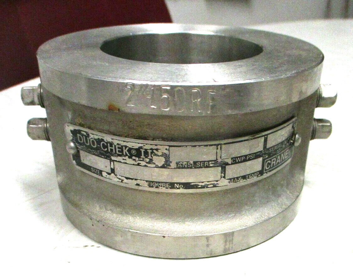 2" Class 150 Stainless Wafer Dual Swing Check Valve CRANE DUO-CHEK II G15CPF-9