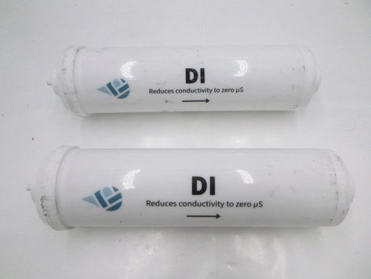 2 Pack DI Water Filter Reduces Conductivity to Zero uS 10-3/4"L x 3"W