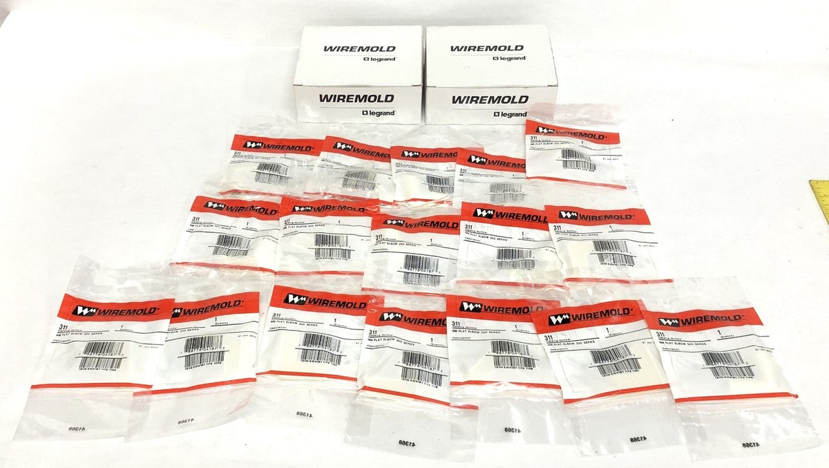 Legrand Wiremold NM Flat Elbow 300 Series 311 [Lot of 17] NOS