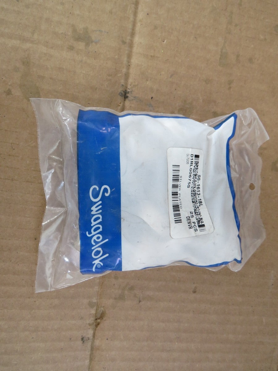 SWAGELOK SS-1613-1BL SILVER COATED FRONT FERRULES 1" TUBE FITTINGS LOT OF 25