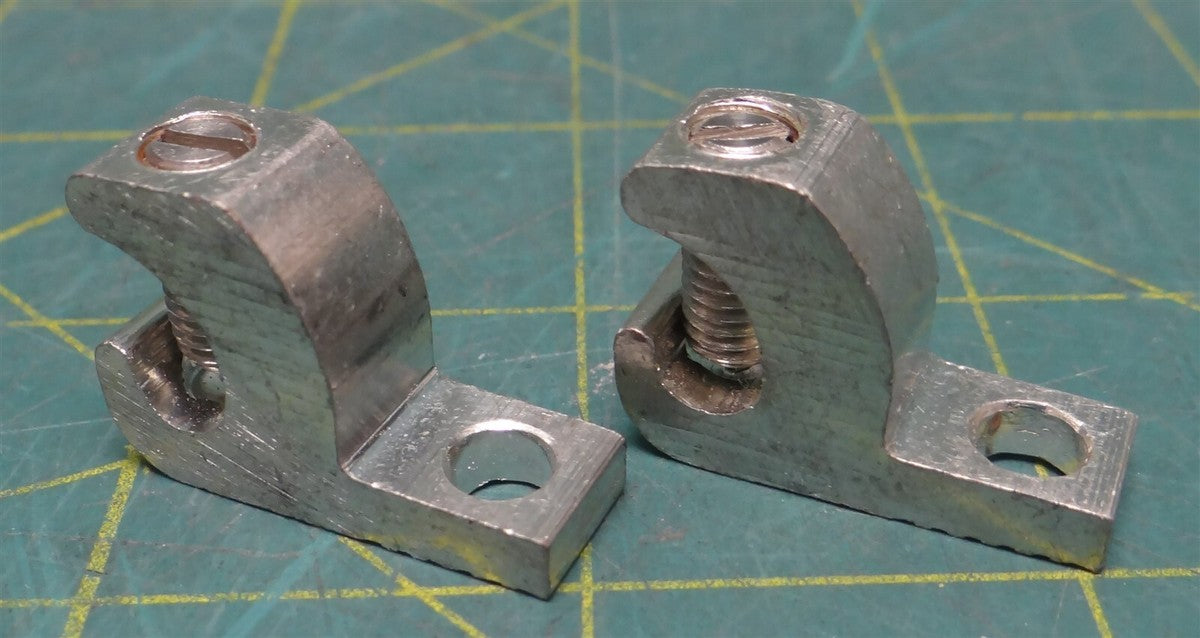 (Pack of 2) Tin Plated Copper Lay-In Lug 14-4 AWG Stainless Steel Screw