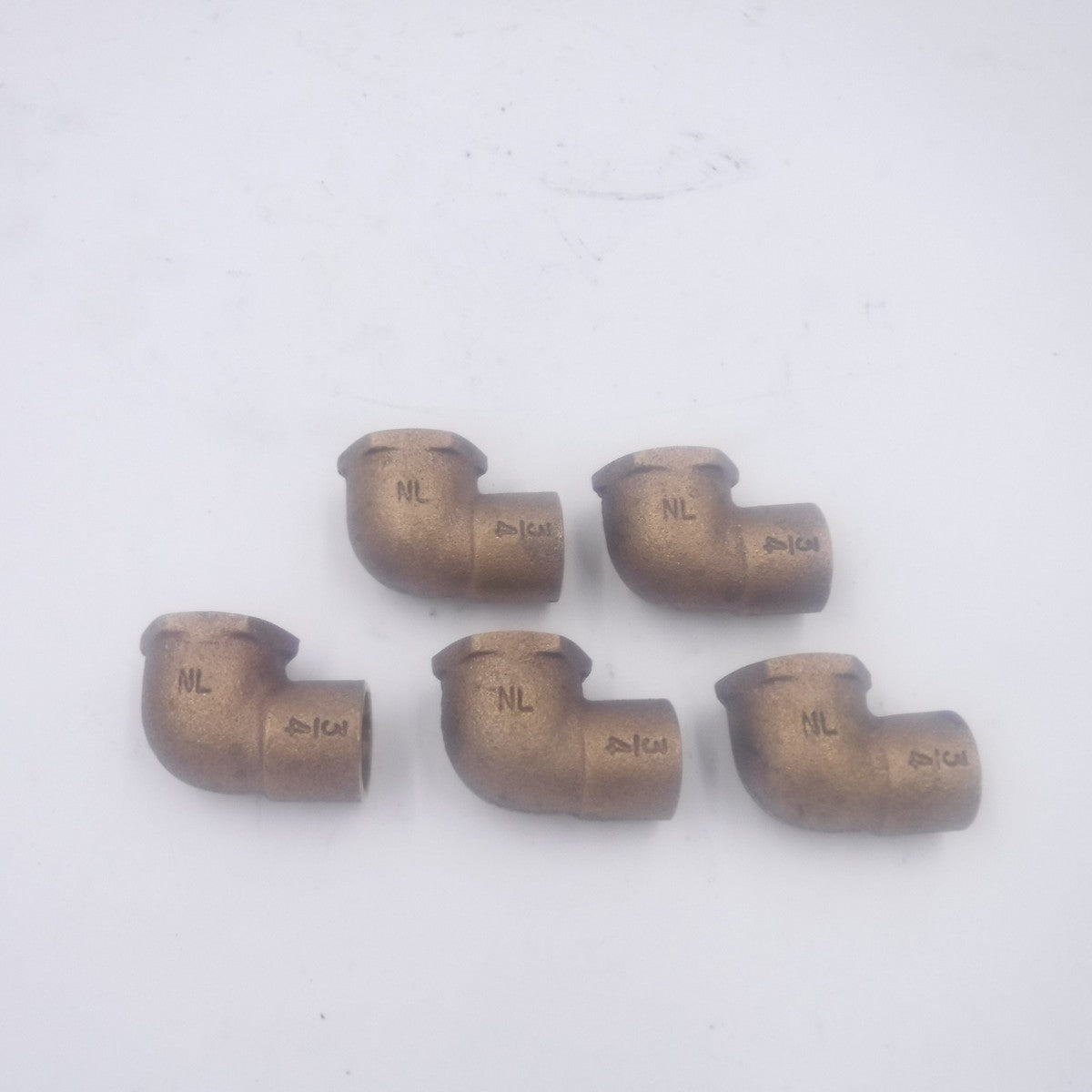 5 Pack Cello NL7-3-12 90° Female Elbows 3/4" Nominal C x FNPT Brass No Lead