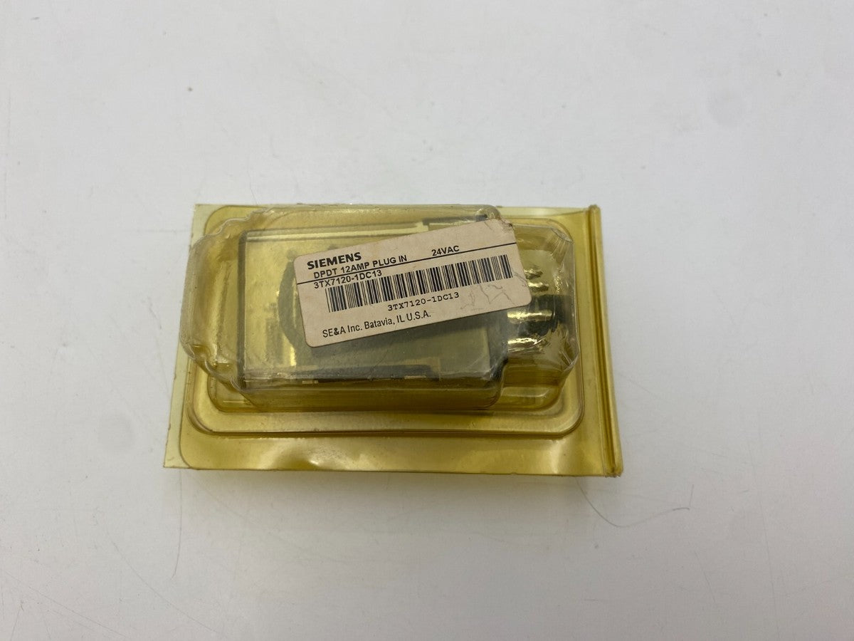 Siemens 3TX7120-1DC13 Relay Plug-In 12 Amp 240 Volt Coil 24V 50/60Hz DPDT 8 Pin