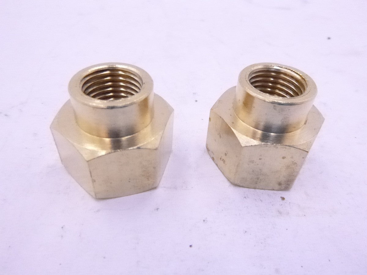 2 Pack Dixon Brass 1/4" FNPT x 1/2" FNPT Reducer Couplings