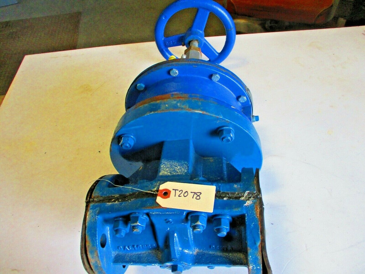 Air Actuated Pinch Valve w/ Manual Override GALIGHER DELTA 2" Flanged Cast Iron