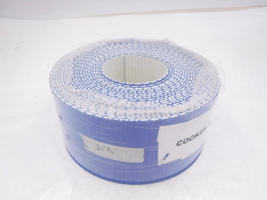 32'-1/4"L x 3.55mm Thick Rubber Blue & White Conveyor Belt Roll Cooker 3