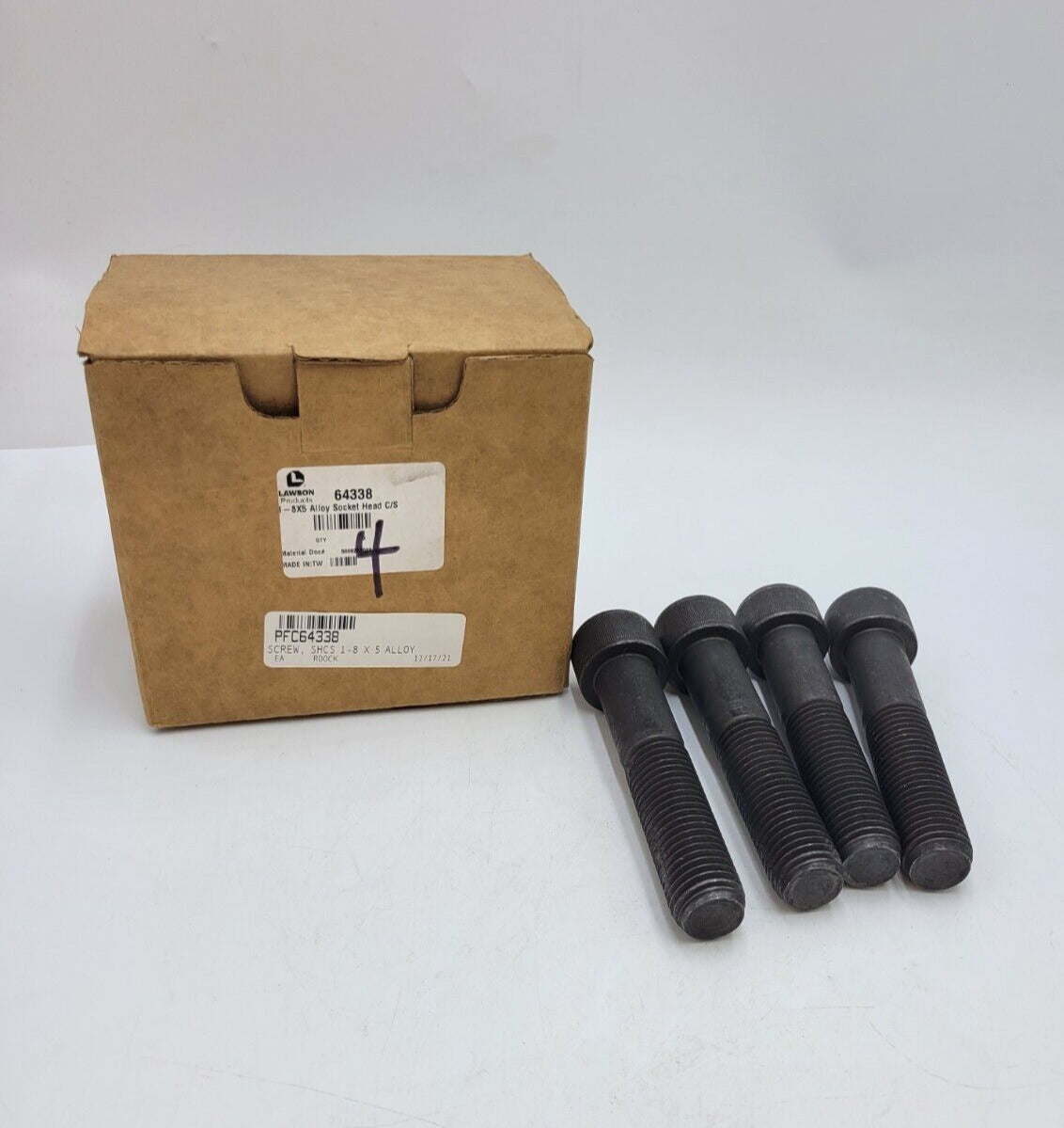 Lot of 4 Lawson Products 51815 64338 Alloy Socket Head Coarse Thread 1-8x5