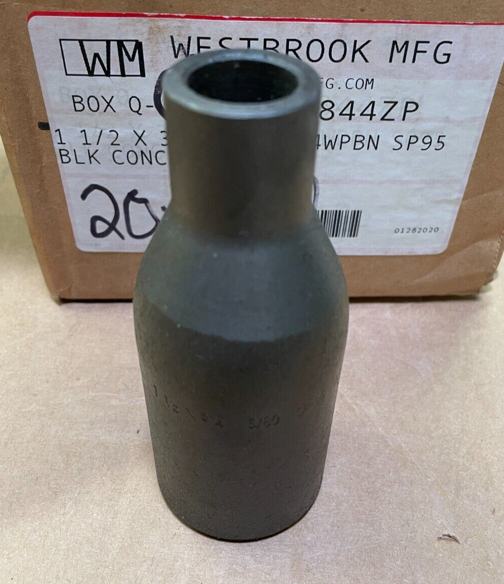 SWAGE NIPPLE 1-1/2" x 3/4" Schedule 80 Concentric Bevel x Plain A234 WPBN SP95
