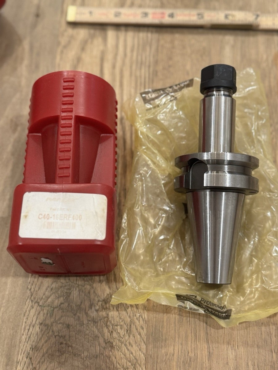 Parlec BT40 Collet Chuck Taper Shank 4” Projection ER Coolant USA B40BC-16ERF400