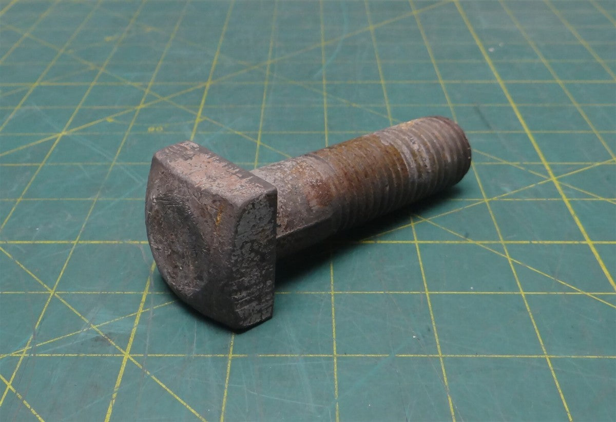 1"-8 x 3-1/2" Length Partially Threaded Square Head Flat Point Steel Screw