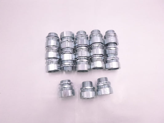 18 Pack Bridgeport 3001 3/4" Steel Compression Connector Rigid/Imc