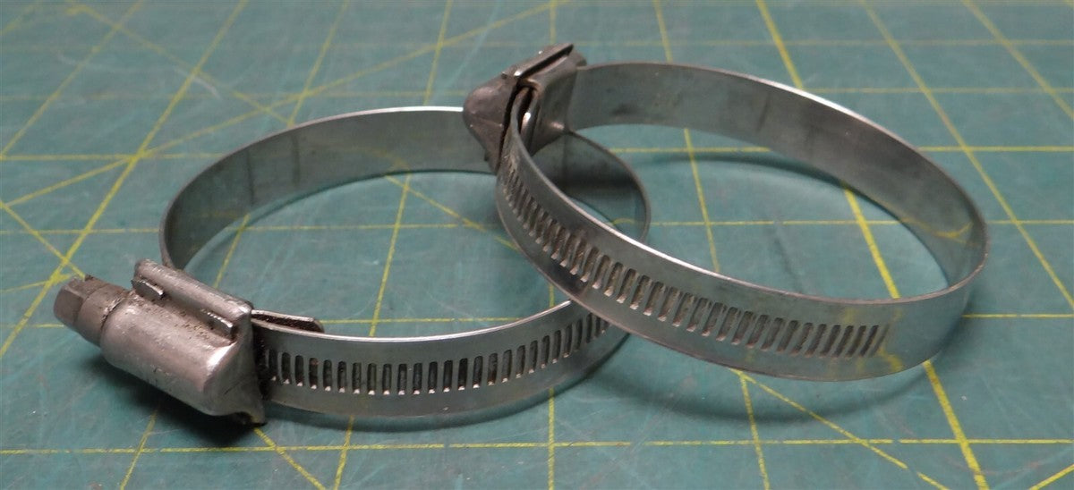 (Qty: 2) SAE #36 2-2-3/4" Stainless Steel Pipe Hose Clamps 50-70mm 1/2" Width