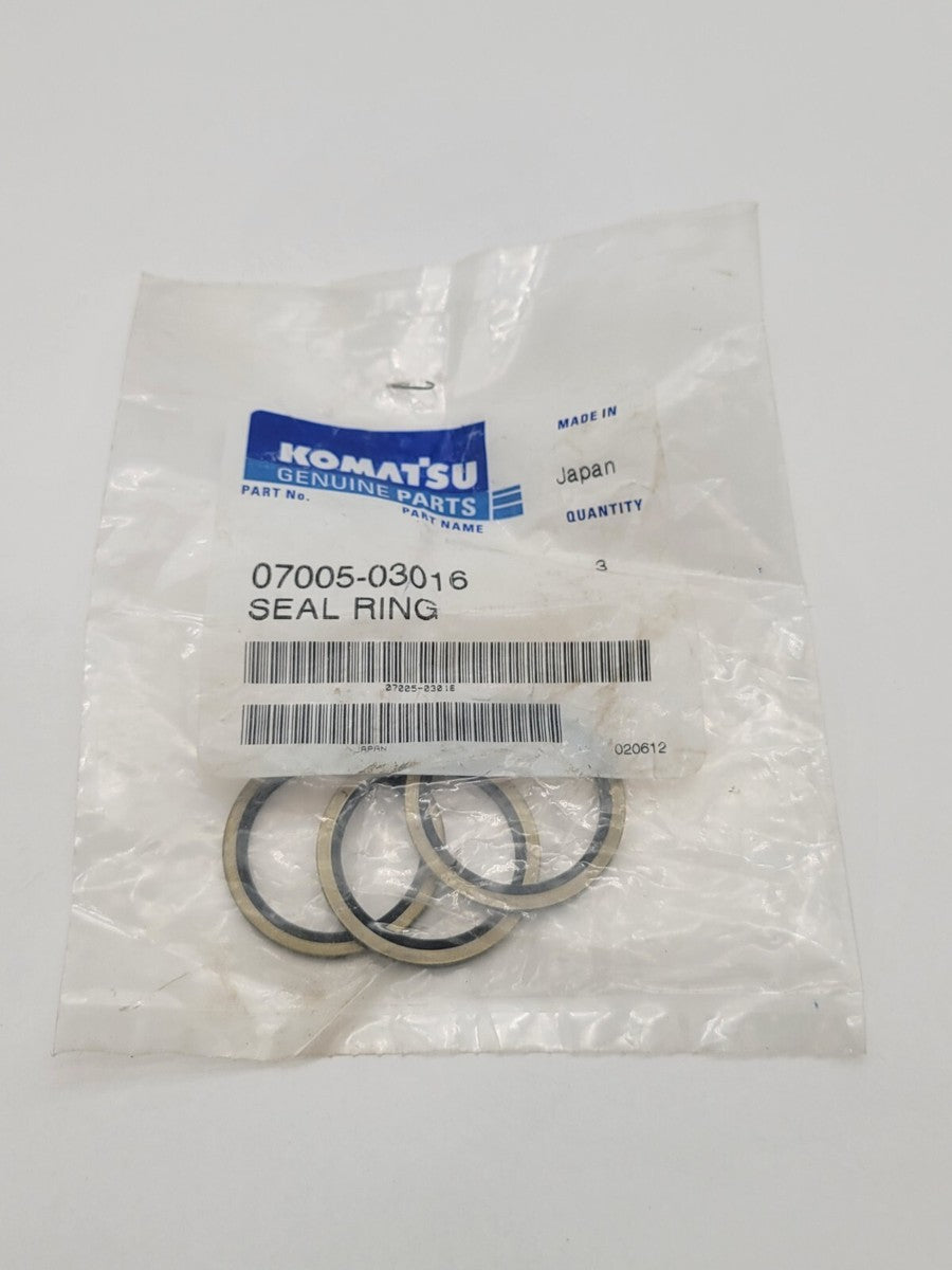 3 Piece Set Komatsu 07005-03016 Seal Ring Genuine Equipment Part