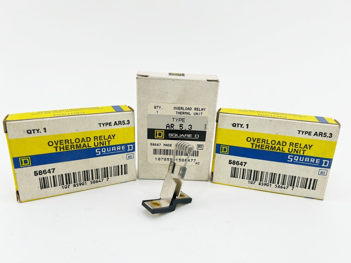 New Lot of 3 Square D AR5.3 Thermal Overload Heating Element