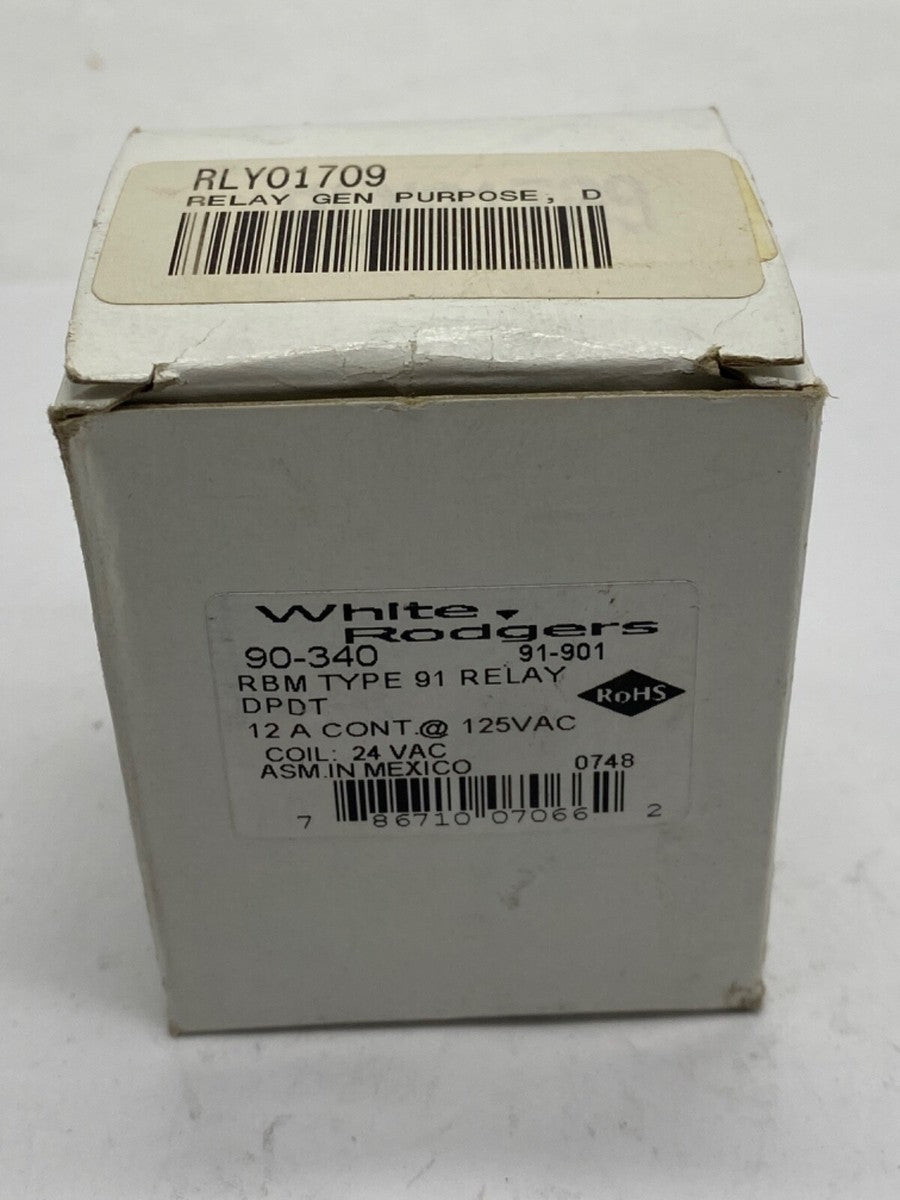 White Rodgers 90-340, RLY01709, 91-901 blower fan relay 24vac coil
