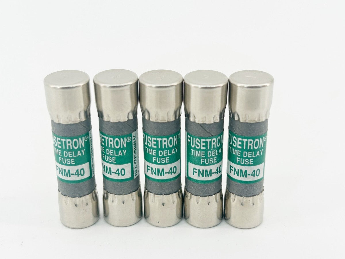 New of Lot of 5 Bussmann FNM-40 Time Delay Fuse 40A 250V - No Box