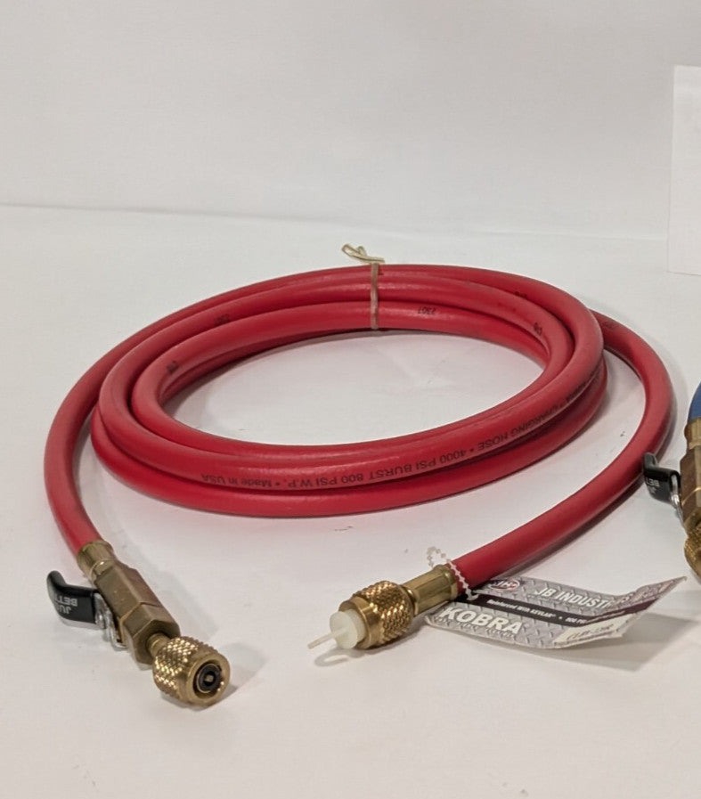 JB Industries CLBV-120R 10' Red Mini Valve Hose Kevlar Reinforced 800PSI