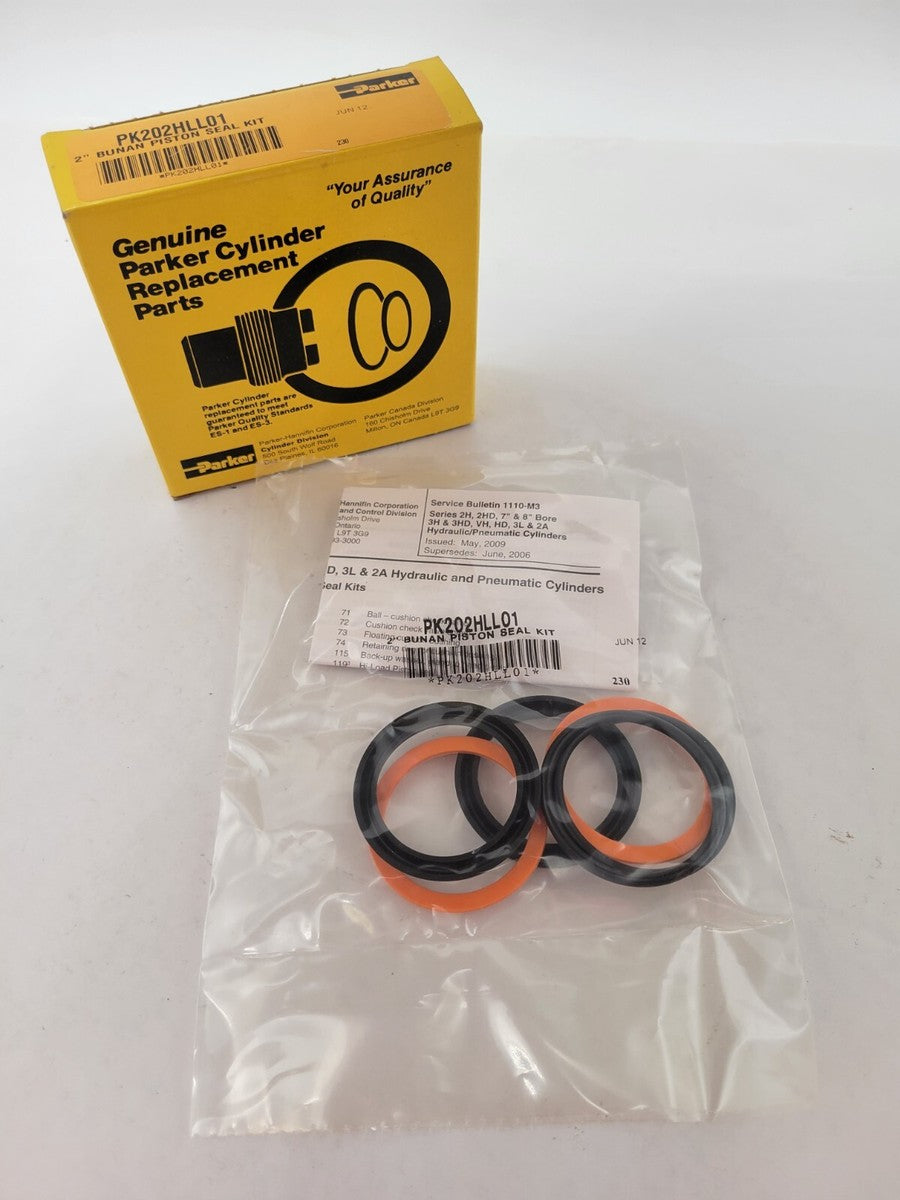 Parker PK202HLL01 Bunan Piston Seal Kit 2" Bore Class 1 2HL, 3LL, VHL Series
