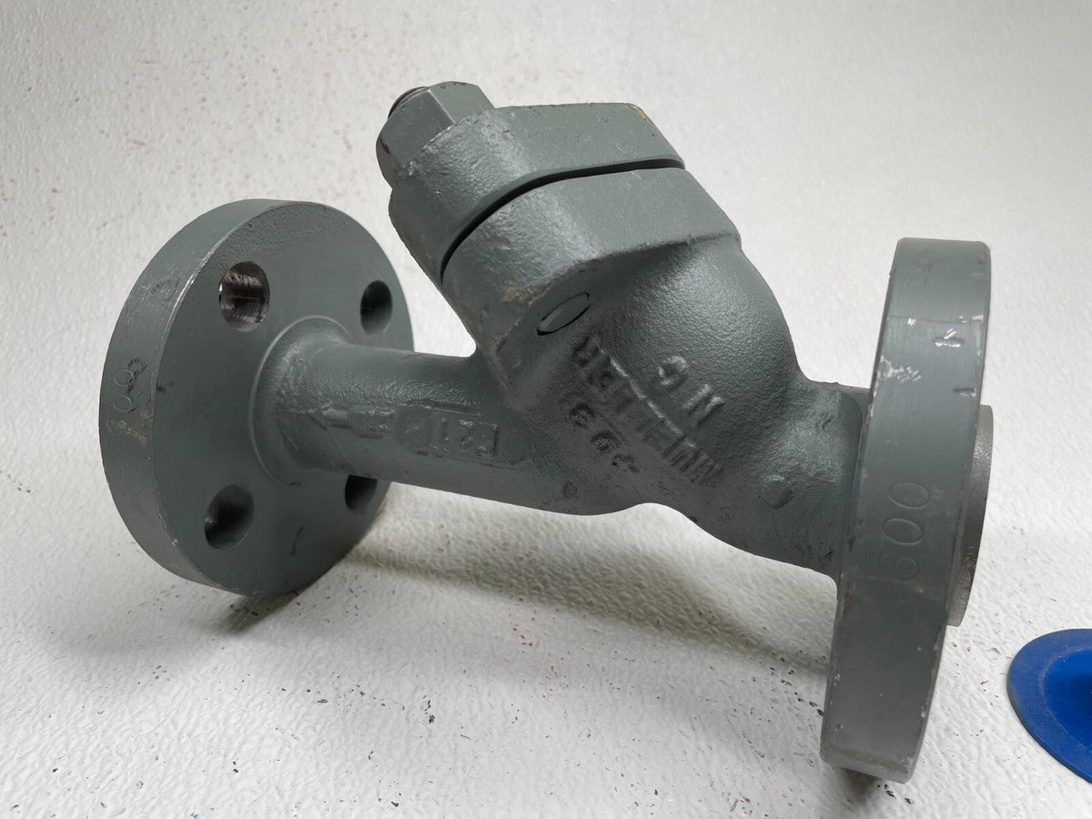 MUELLER Cast Steel WCB Y Strainer 1" Class 600 / 1480 Psi WOG / 1/16" Perf