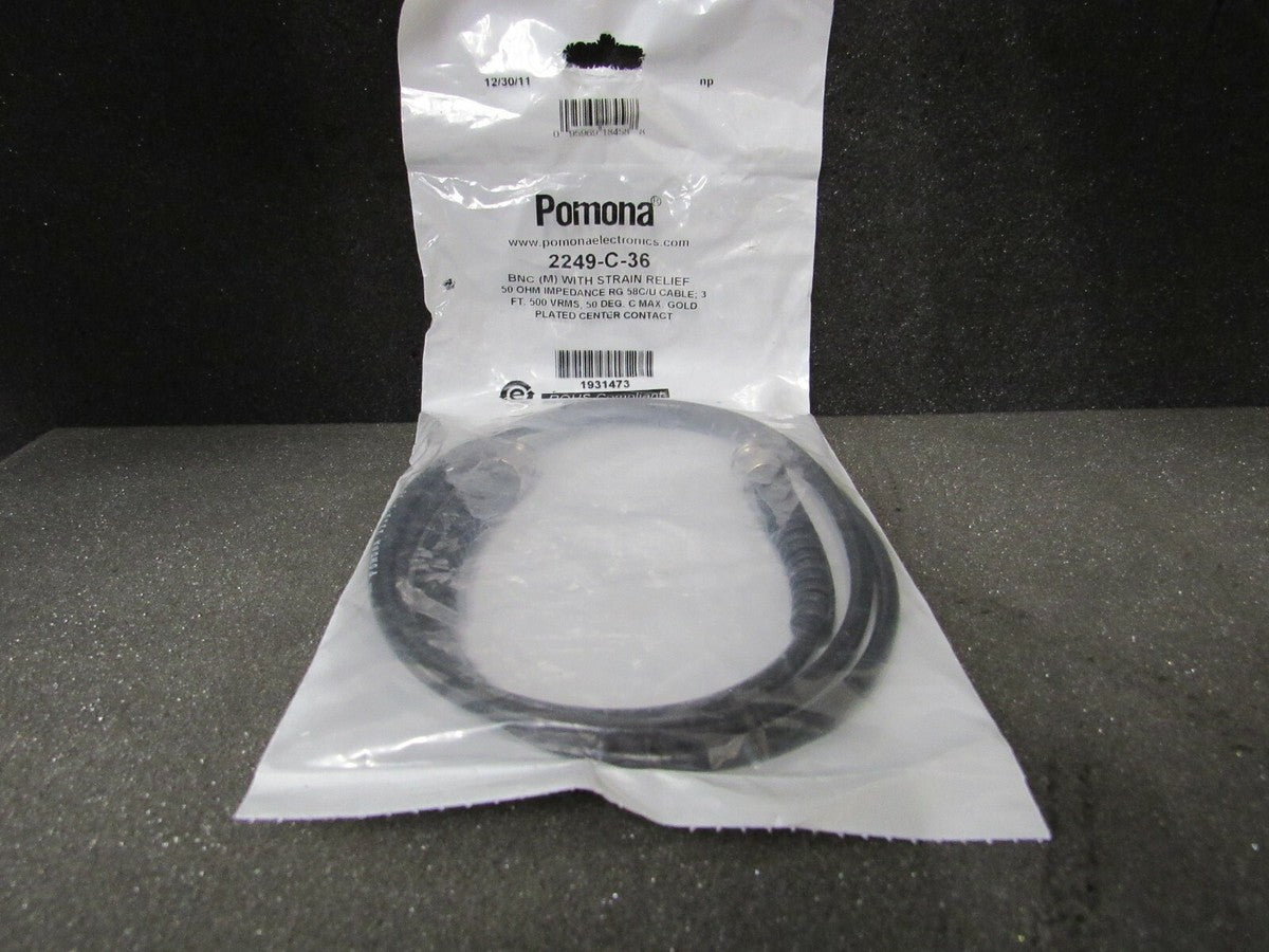 Pamona 2249-C-36 RF/Coaxial Cable Assembly, BNC Male Plug to BNC Male Plug