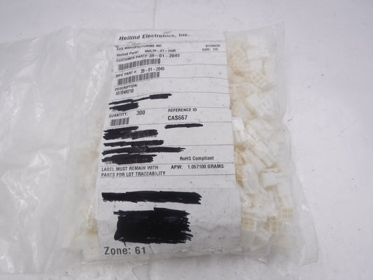 300 Pack Molex Connector Housing Receptacles 39-01-2045