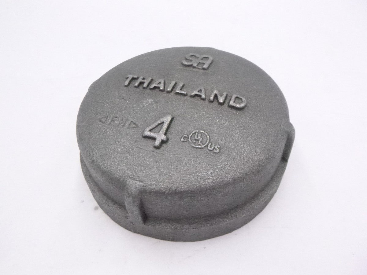 4" Threaded Pipe Cap Black Malleable Iron Pipe Fitting