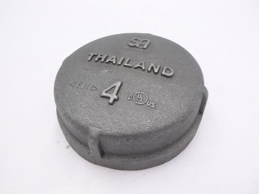 4" Threaded Pipe Cap Black Malleable Iron Pipe Fitting