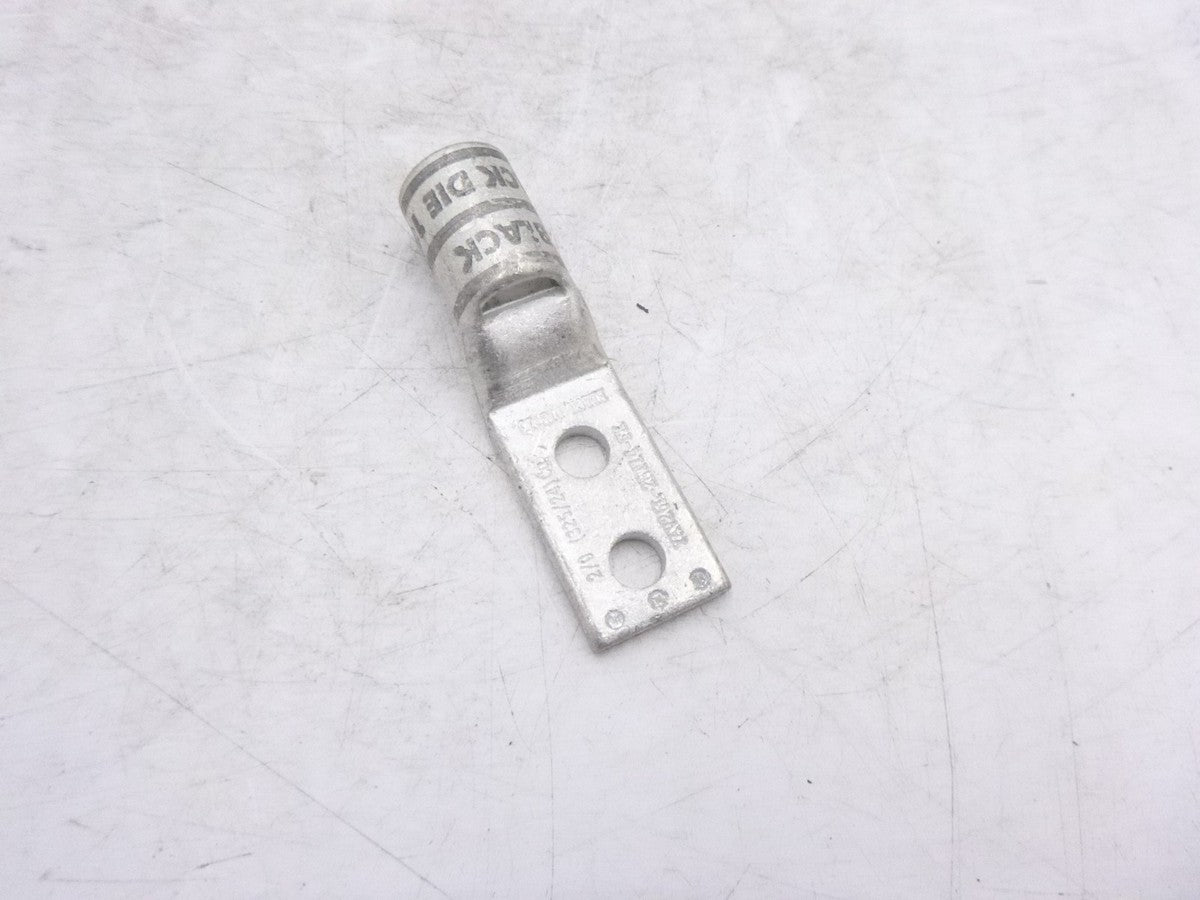 Burndy YAV26L2NT14FX 2/0 Flex Lug Two 1/4" Holes 5/8" Spacing STD Barrell