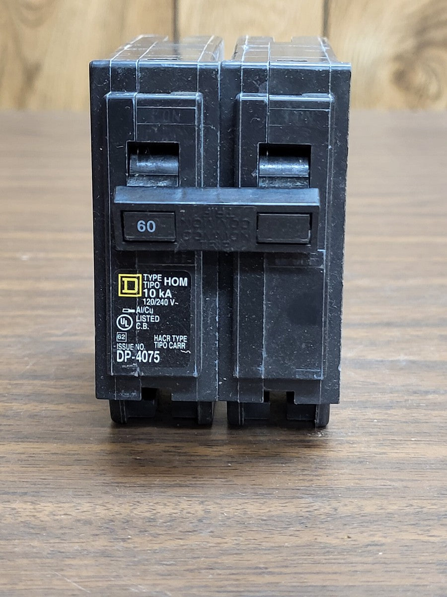 SQUARE D HOM260 2 POLE 60 AMP BREAKER NEW