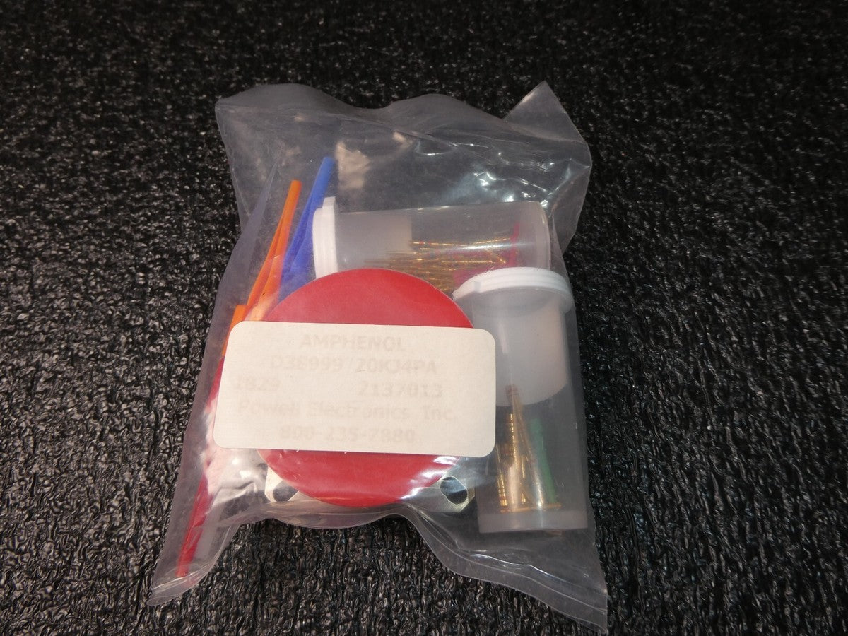 Amphenol D38999/20K34PA Circular 43 POS Crimp ST Wall Mount 43 Terminal 1 Port