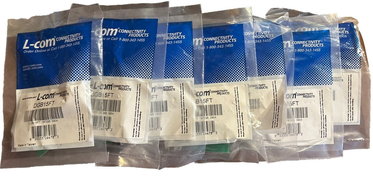 *QTY 8* L-Com DGB15FT Terminal Adapter. New In Sealed Package.        B5