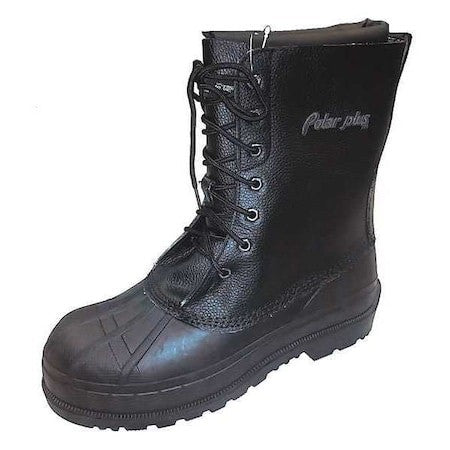 Polar Plus Fw-5799Gr-12 Men's 8-Inch Work Boot, 12 M, Steel Toe, 8 In H, Black,