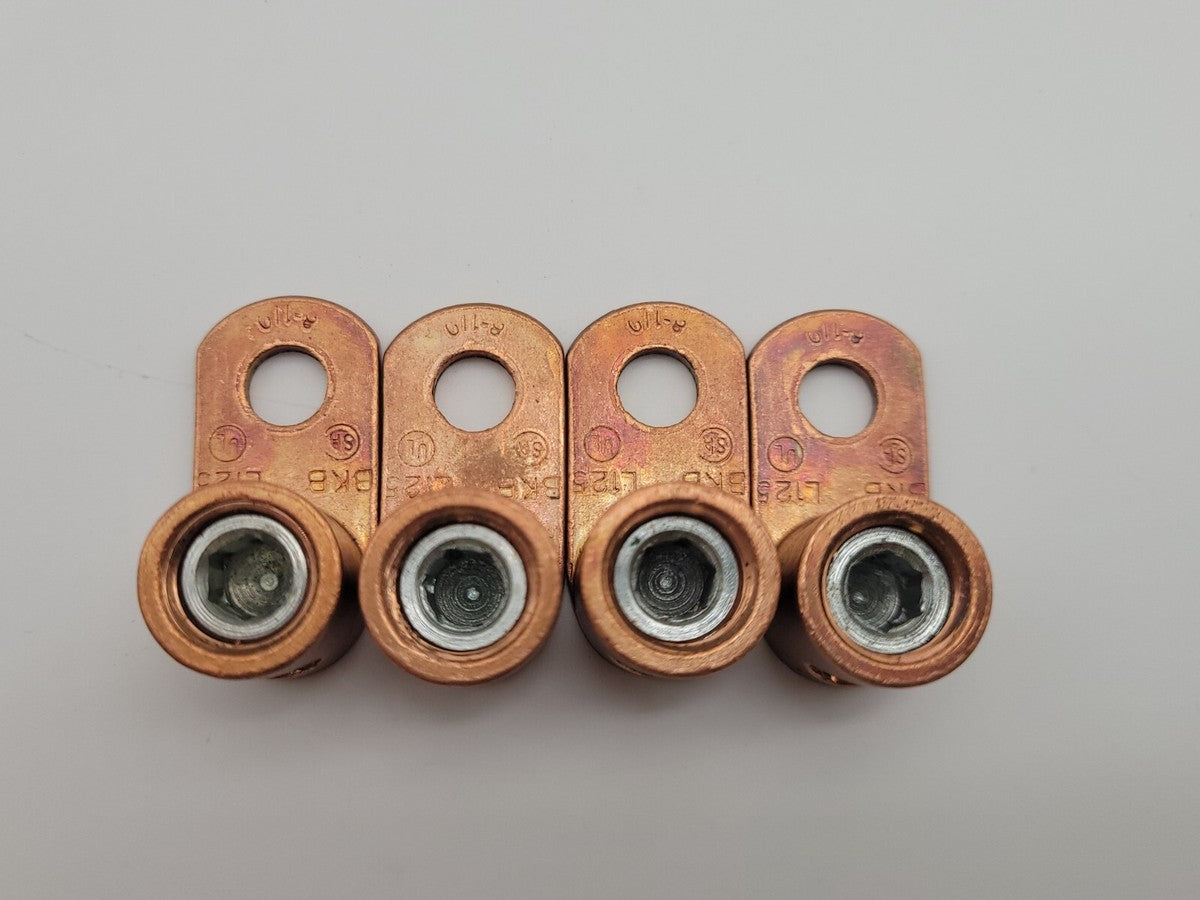 4 Pieces Ilsco BKBL125 Cable Connector Terminal Lug Set Copper Alloy 8-1/0 AWG