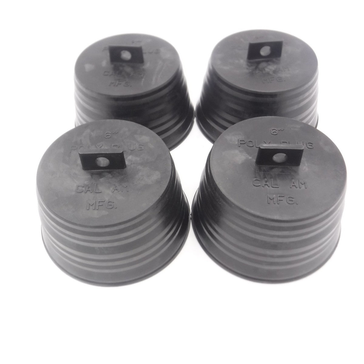 4 Pack Cal Am 6" Poly Pull Plug Black