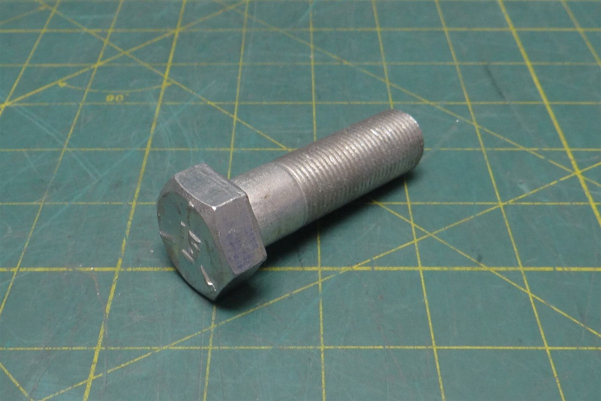 3/4"-16 x 2-1/2" Long Partial Thread Hex Head Flat Point Grade 5 Steel Screw
