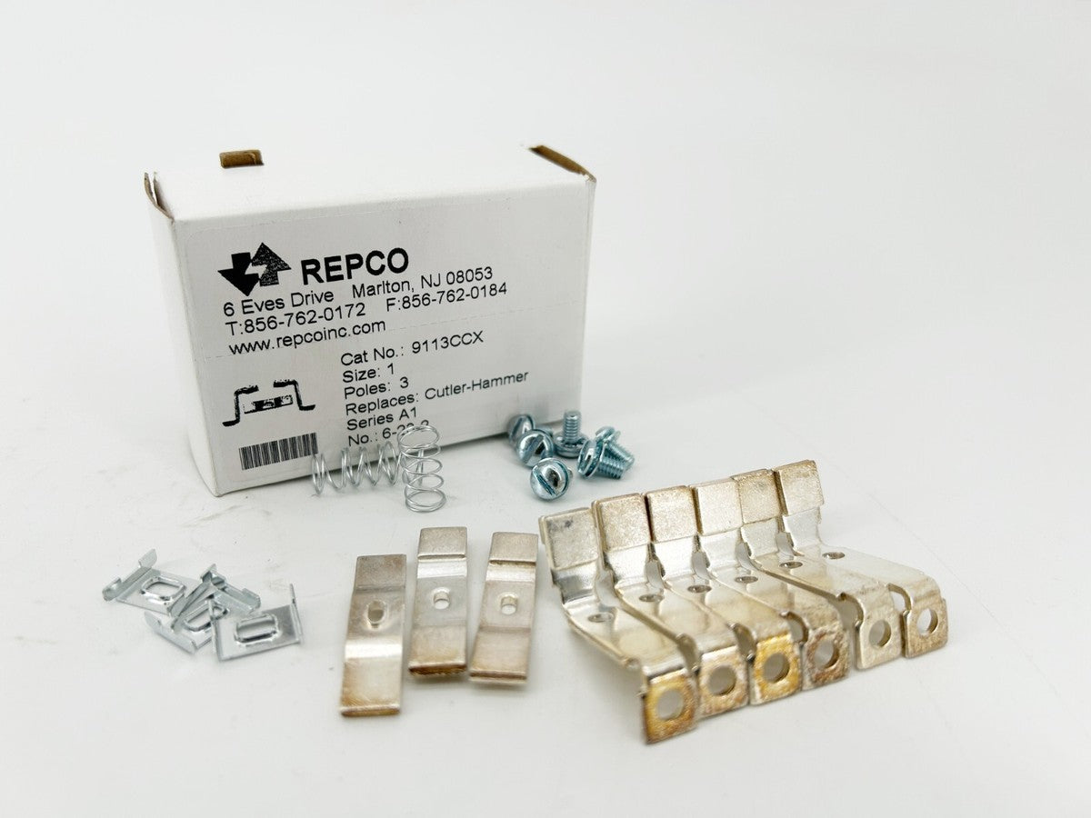 New Repco 9113CCX Contact Kit Size 1 3P Replaces Cutler Hammer Series A1 6-23-2