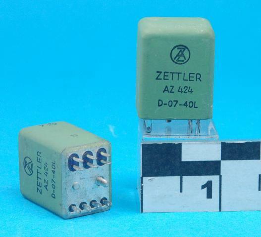 "Lot of 5" American Zettler - AZ424-D-07-40L - Relay, DC. DPDT 5 Amp 24VDC. New