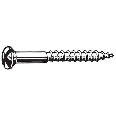 Zoro Select U51880.019.0150 Wood Screw, #10, 1-1/2 In, Plain 18-8 Stainless