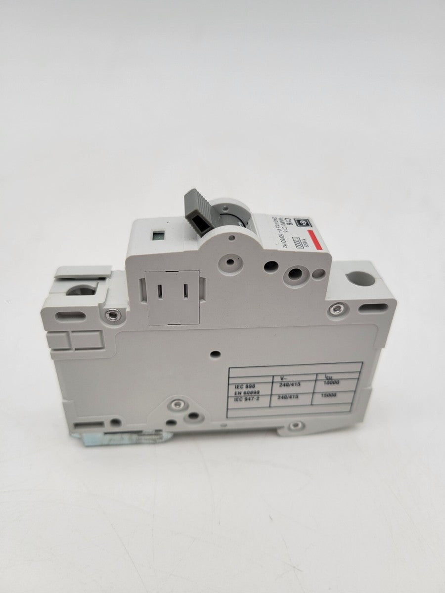 Cutler Hammer	WMN1C16 Miniature Circuit Breaker	16 Amp 1 Pole 10kA 240/415 VAC