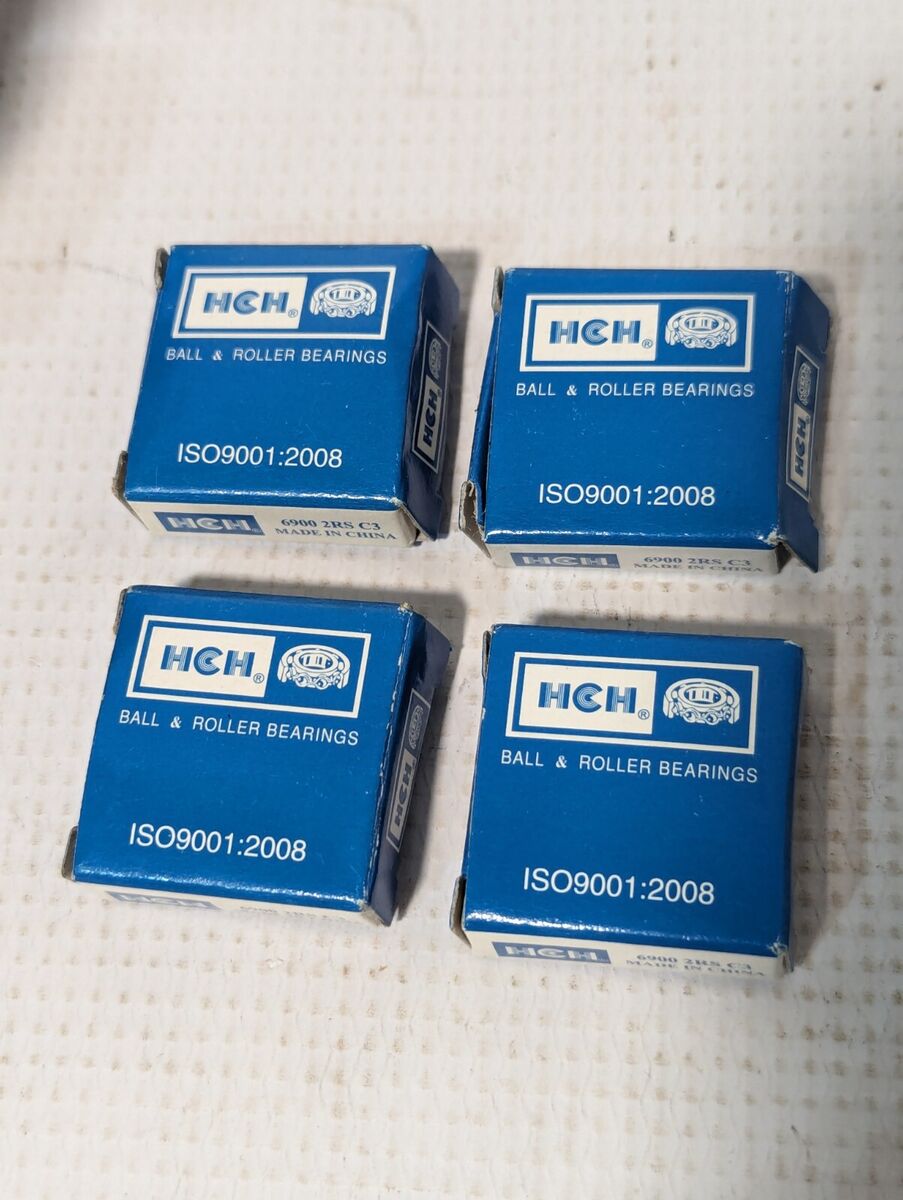 LOT OF 4 HCH 6900 2RSC3 EMQ Metal Ball Bearing