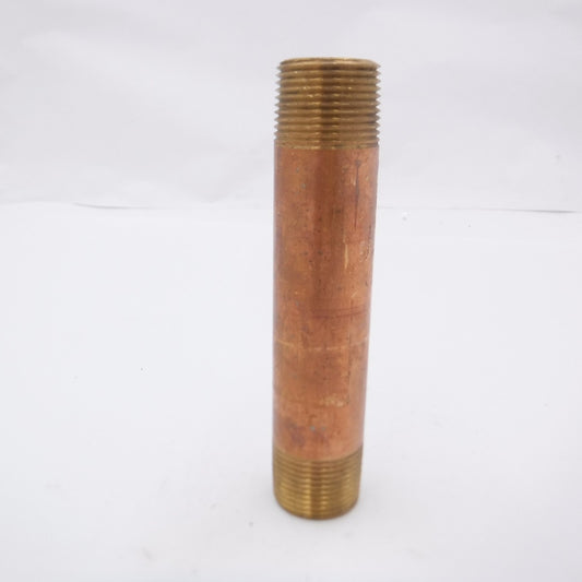 1" x 6" Male NPT Red Brass Nipple
