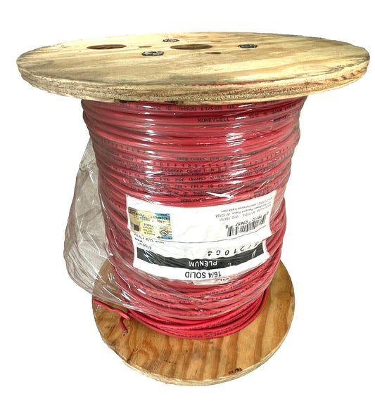 (1000 Ft Reel) Honeywell GENESIS 45121004 16 AWG 4C Solid Plenum, Red