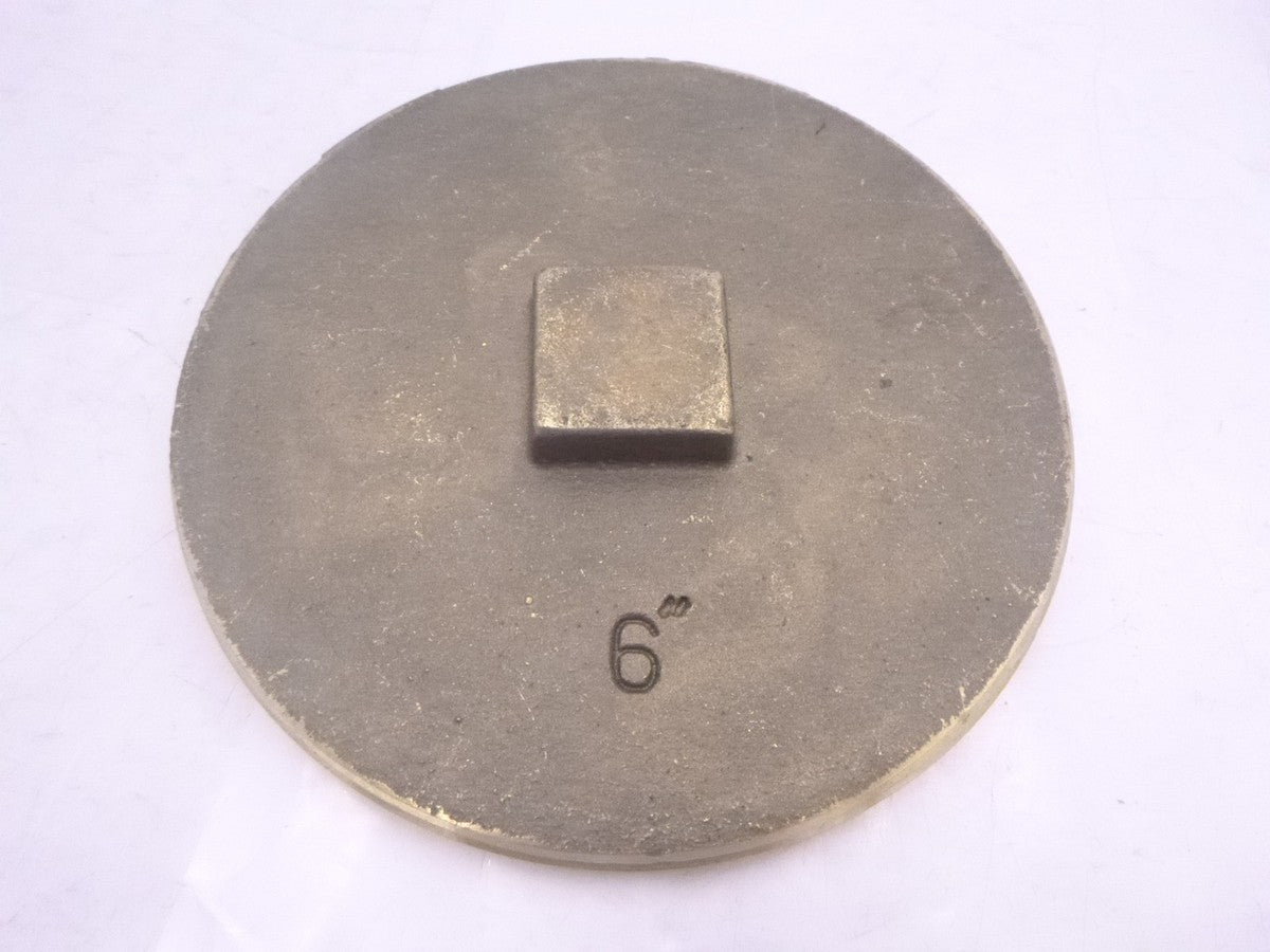 Jones Stephens 6" Raised Head Cleanout Plug P50600 Brass w/ IPS Threads
