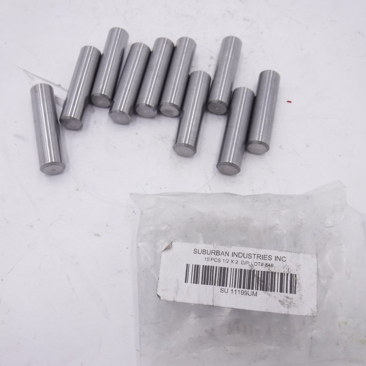 10 Pack Suburban Industries 1/2" X 2" Dowel Pin Unhardened 11199UM