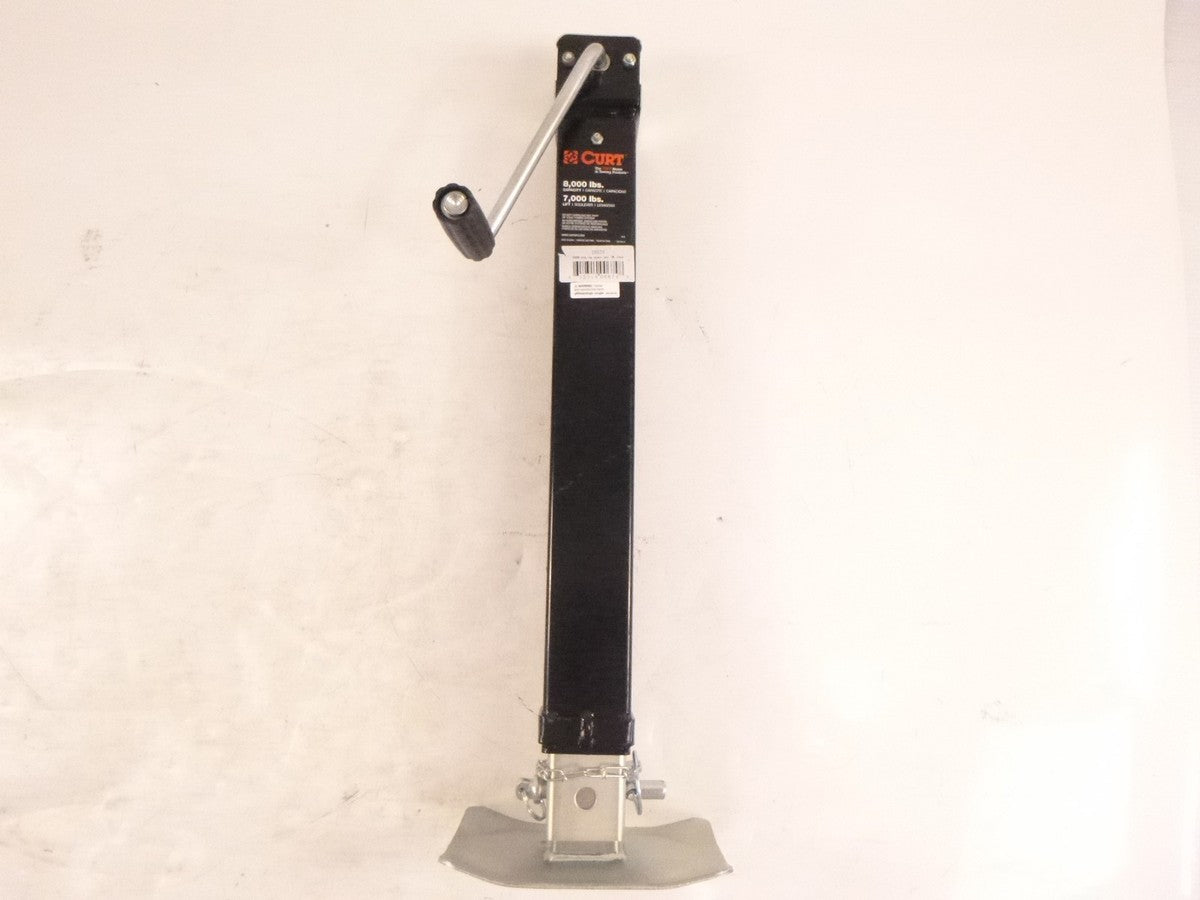 Curt 28575 Drop Leg Square Jack 8000lbs Load Cap 15" Gear Travel