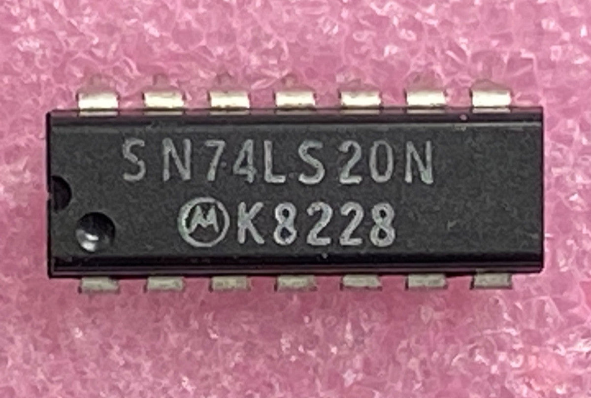 Motorola SN74LS20N dual 4-input bipolar NAND gates Integrated Circuit