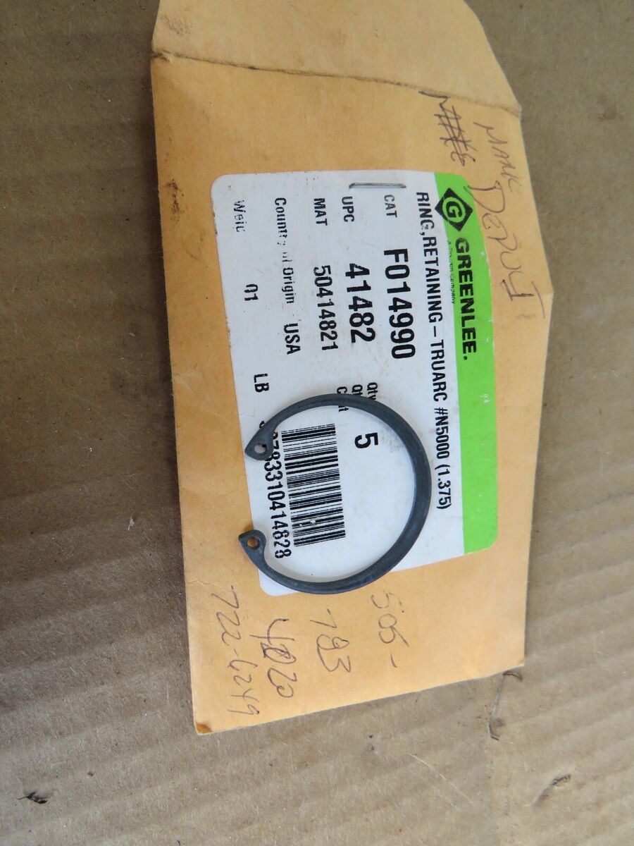 Greenlee® F014990 Retaining Ring, 1-3/8 in Dia Shaft