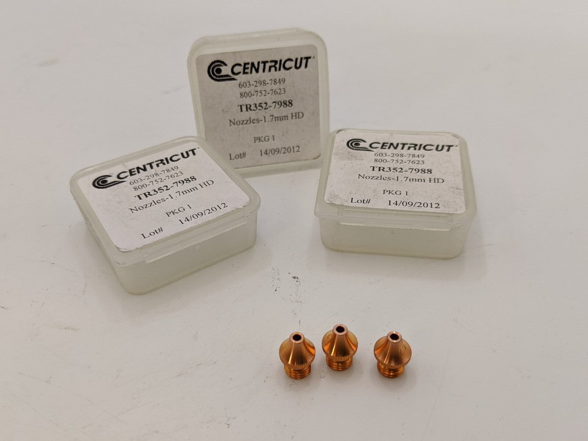 3 Piece Centricut TR352-7988 1.7mm HD Nozzle Torch Tip Welding Equipment NOS