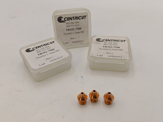 3 Piece Centricut TR352-7988 1.7mm HD Nozzle Torch Tip Welding Equipment NOS